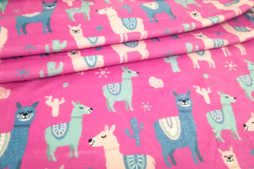 Wellness-Fleece - Alpacas allover Pink
