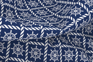 Wellness-Fleece - Marine-Welt Steuerrad/Seil 