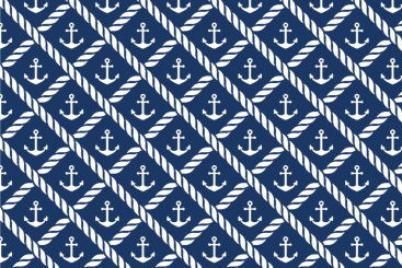 Frottee-Fleece - Marine-Welt Anker/Seile 