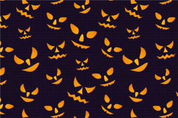 Universalstoff - Halloween Augen Orange