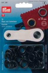 Ösen Set 11mm rostfrei - Brüniert 
