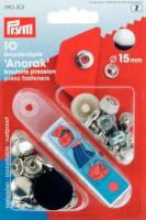 Druckknopf 15 mm - Silber - 10 Stück 