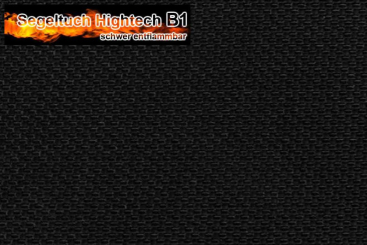 Segeltuch Hightech B1 - 240 g - Fluorcarbon - Schwarz - 1,0 Meter 
