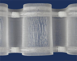 Wellenband mit Steg - 2-fache Stoffmenge - 10 cm breit 