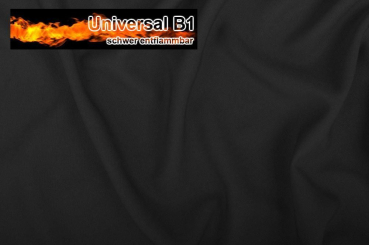 Universal Stoff B1 - schwer entflammbar - Dunkelgrau - 1,0 Meter 