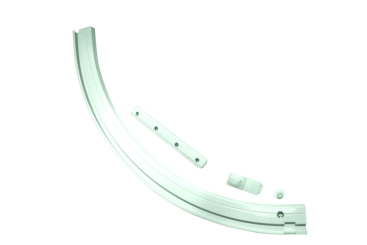 GARDINIA Rundbogen für Aluminium-Vorhangschiene - 1-läufig - rechts - Weiß 