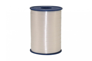 Ringelband Curly - matt - 10 mm, 250 m Rolle Creme