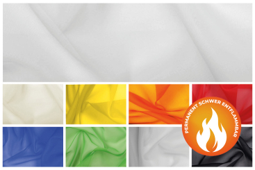 Voile - permanent schwer entflammbar - 300 cm 