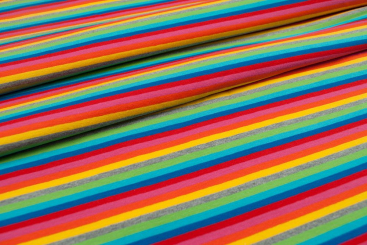 Regenbogenringel - Jersey-Stoff 