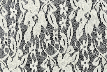 Wäsche-Spitze elastisch - Blüten - Creme - 2,0 Meter 