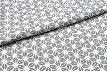 Jersey - Geo-Blume - Grau 