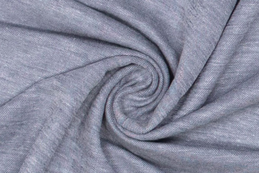 Nylon-Viskose - Leinenoptik - Blau 