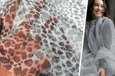 Mesh bedruckt - Leopard 