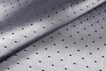 Jacquard-Taft deluxe - Punkte - Silber 