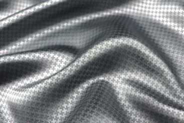 Jacquard-Taft deluxe - Pepita - Silber 