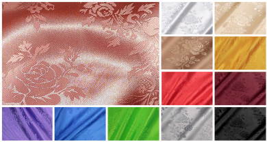 Satin-Jacquard - Rosen 