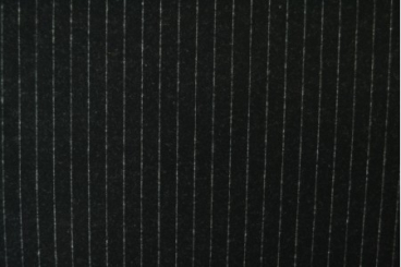 Baumwollflanell Nadelstreifen - Schwarz 