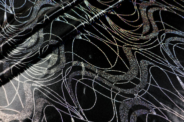 Lycra Tanzkleiderstoff - Nebula - Schwarz 