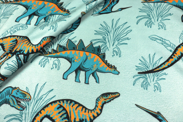 Strandtuch Stoff - Jurassic Dinos 
