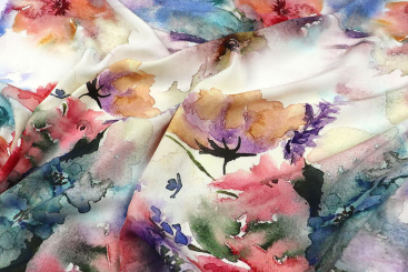 Viskosestoff - Aquarellgarten 