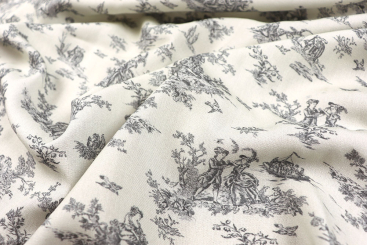 Viskosestoff - Toile de Jouy 