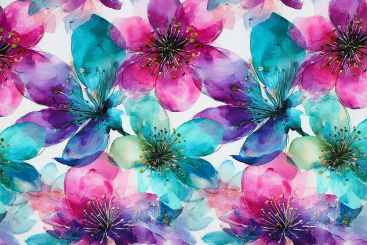 Viskosestoff Lenzing EcoVero™ - Playa Flowers 