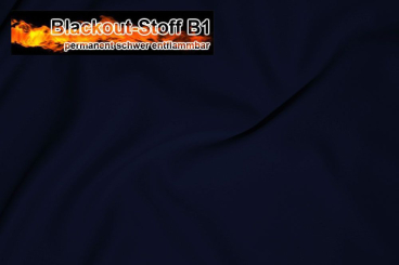 Blackout-Stoff - permanent schwer entflammbar - Nachtblau - 2,0 Meter 