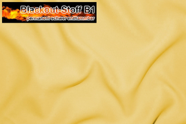 Blackout-Stoff - permanent schwer entflammbar - Gelb - 2,0 Meter 