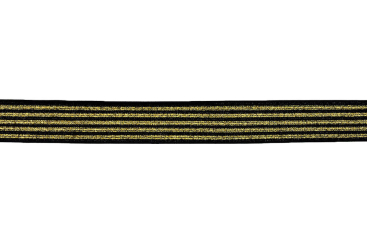 Gummiband - Glitzer - 25 mm - Gold 