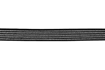 Gummiband - Glitzer - 25 mm - Silber 
