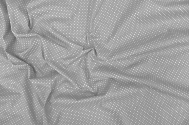 Patchwork-Stoff Léger - Small Dots - Hellgrau/Weiß 