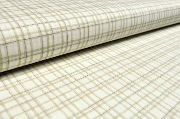 Bettwäsche-Stoff - Karo - 290 cm - Beige 