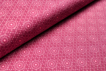 Baumwoll-Trachtenstoff - Annis Blüten - Dirndlpink 