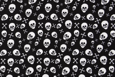 Baumwollstoff - Scary Skulls 