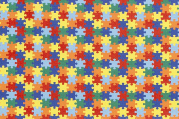 Baumwollstoff - Buntes Puzzle 