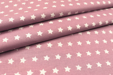 Baumwollstoff - Sterne - 295 cm - Dusty Pink 