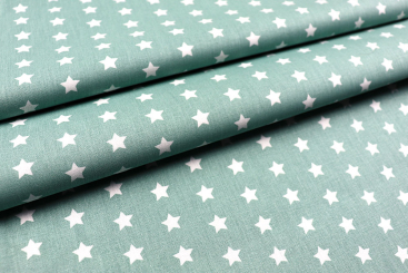Baumwollstoff - Sterne - 295 cm - Mint 