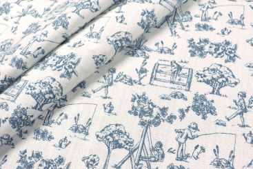 Baumwollstoff - Toile de Jouy - Spielplatz 