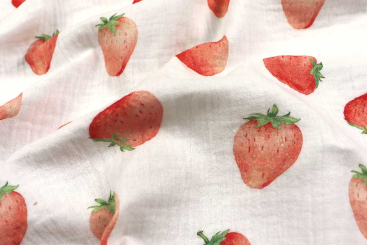 Musselin - Süße Erdbeeren 