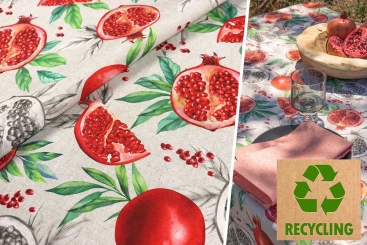 Dekostoff Recycling - Granatapfel 
