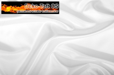 Deko-Taft - permanent schwer entflammbar - 310 cm - Weiß - 1,0 Meter 