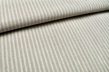 Dekostoff Simply - Streifen - Beige 