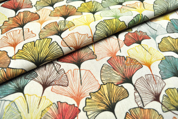 Dekostoff Premium - Bunter Ginkgo 