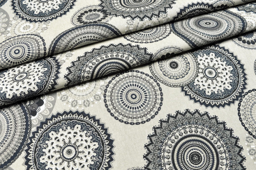 Dekostoff Leinen-Look - Majas Mandala 