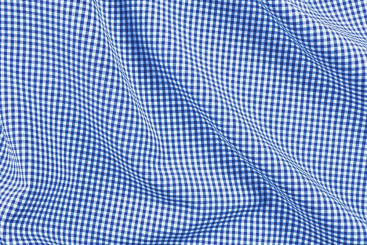 Dekostoff Vichy-Karo 4 mm - 280 cm breit - Blau/Weiß 