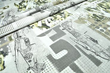 Dekostoff - Army Planes - 280 cm breit 