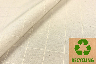 Recycling-Tischdeckenstoff - Ella - Creme - 280 cm 