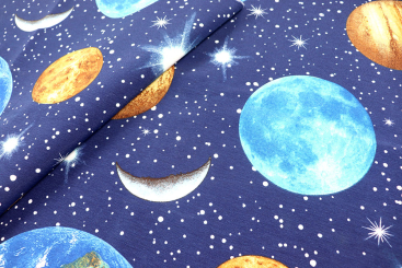 Dekostoff - Planeten - 280 cm 