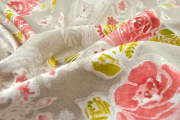 Dekostoff deluxe - Harmony - Paisley/Blumen - Taupe 