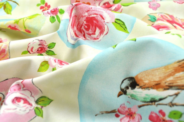 Dekostoff deluxe - Belle - Florale Träume - Creme 
